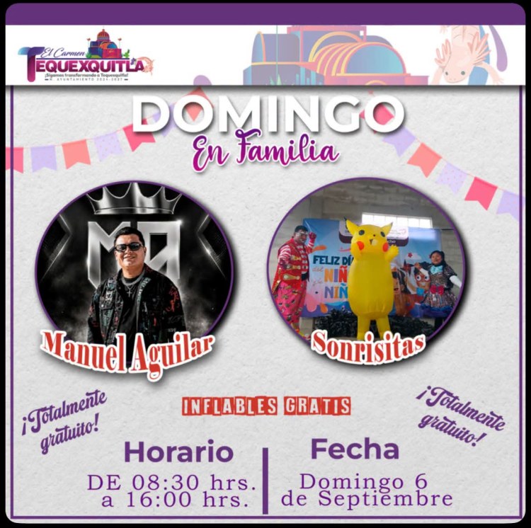 🎉👨‍👩‍👧‍👦 ¡ESTE DOMINGO, VIVAMOS JUNTOS UN DOMINGO EN FAMILIA!&nbsp;🎈✨