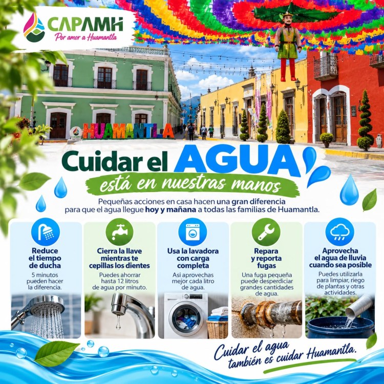 💧 🚰💦CUIDAR EL AGUA ES TAREA DE TODOS: #CAPAMH&nbsp;🚰💧💦