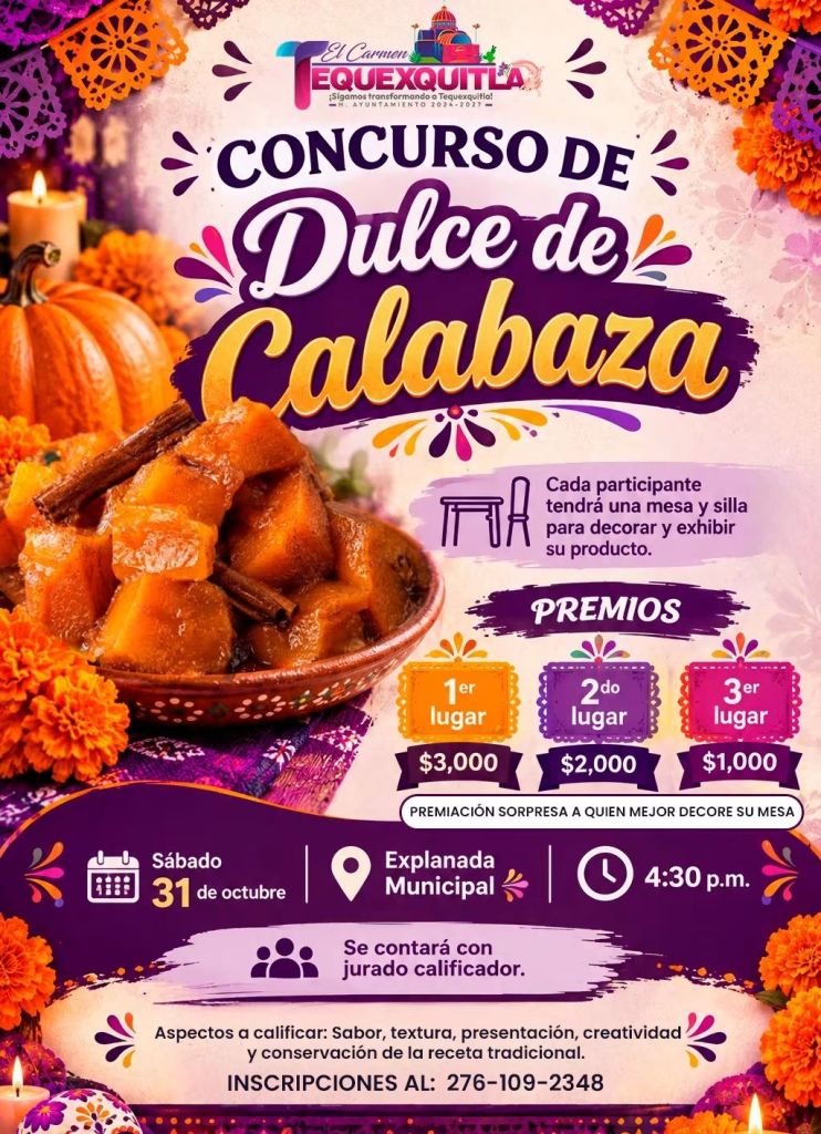 GRAN CONCURSO DE DULCE DE CALABAZA EN&nbsp;TEQUEXQUITLA