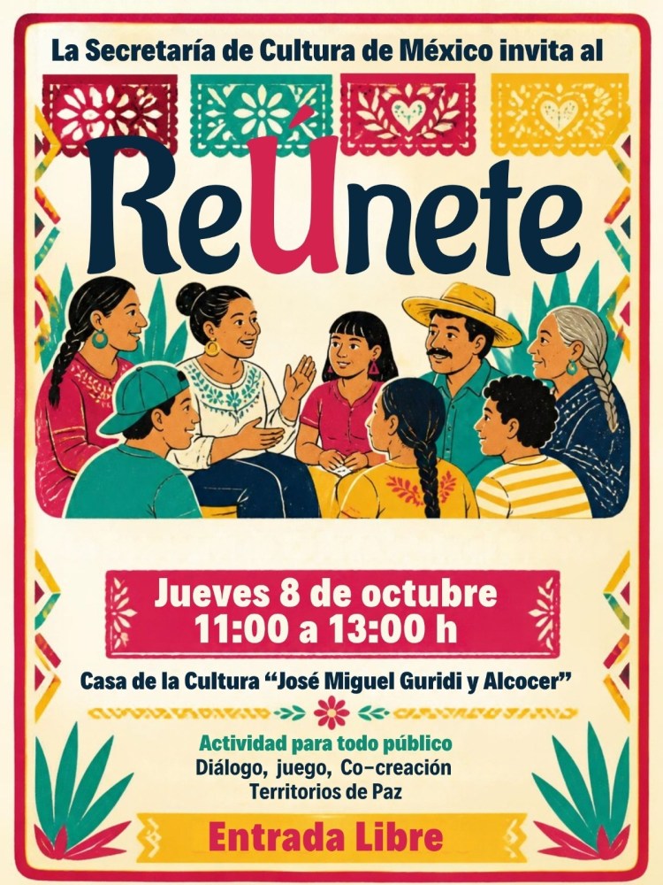 INICIA “REÚNETE” EN LA CASA DE LA CULTURA DE LA CAPITAL CON ACTIVIDADES GRATUITAS ESTE JUEVES 8 DE&nbsp;OCTUBRE