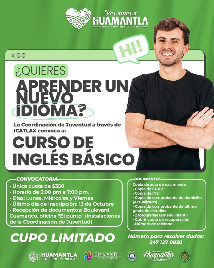 GOBIERNO MUNICIPAL IMPULSA CURSO DE INGLÉS BÁSICO PARA LA&nbsp;CIUDADANÍA