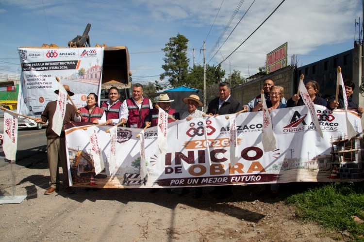 CON INVERSIÓN HISTÓRICA DE MÁS DE 3 MDP, APIZACO DA CUATRO BANDERAZOS DE OBRA EN UN SOLO&nbsp;DÍA