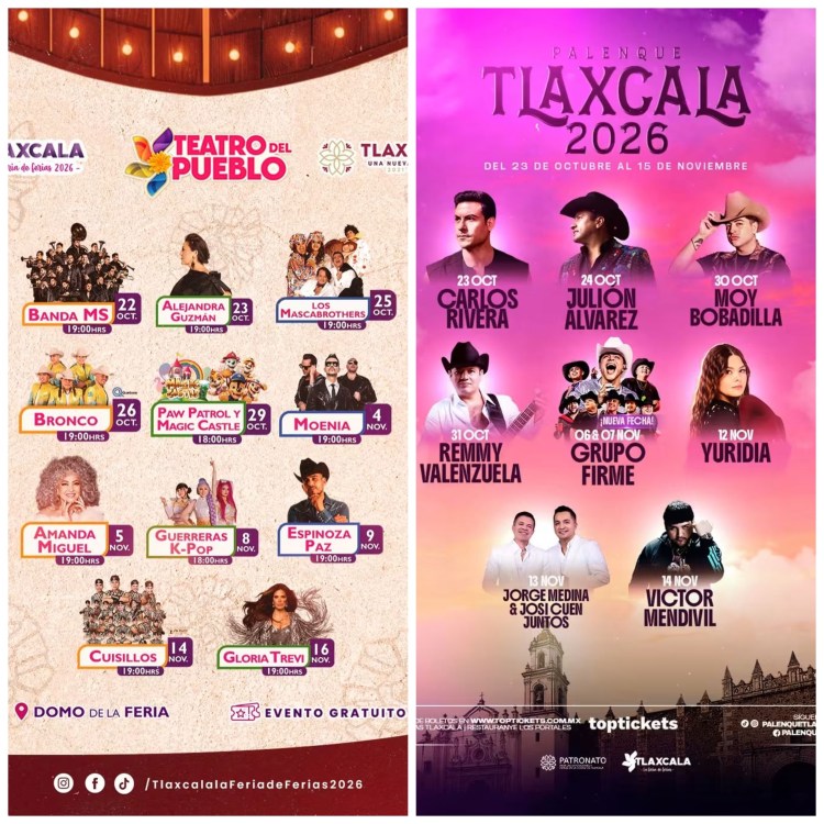 LA FERIA DE TLAXCALA TIENE DE LOS MEJORES ESPECTÁCULOS ARTÍSTICOS EN TEATRO DEL PUEBLO Y&nbsp;PALENQUE
